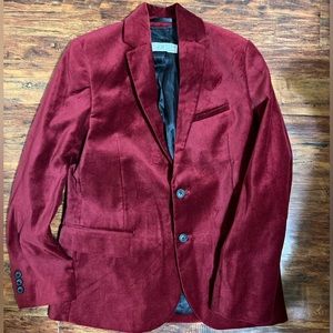 Boys Velvet Red H & M Blazer Size 8